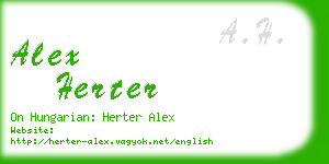 alex herter business card